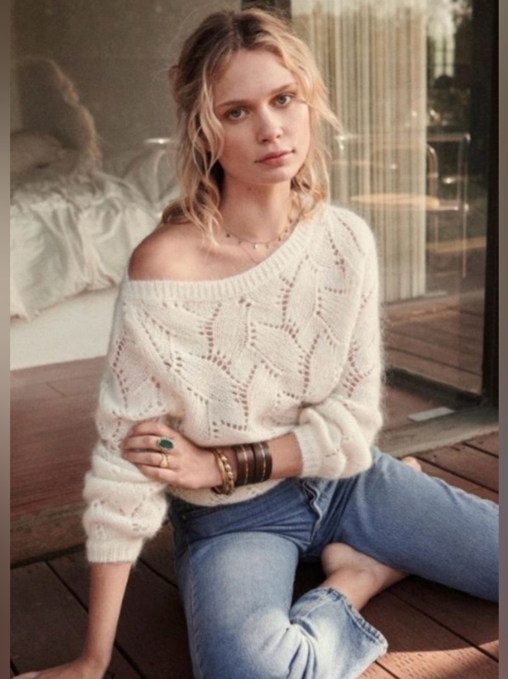 Sezane Sweater Women’s XS Pull Avril Mohair Merino Wool Blend